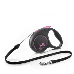 Flexi Black Design zsinóros póráz Pink S 5m/12kg
